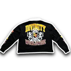 Divinity “Nostalgia Sweater” in Black Y2K 90's Blokecore Sportswear Sportscore